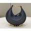 Fendi leather Nano Fendigraphy Hobo Bag Charm Dark Gray 2022