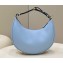Fendi leather Fendigraphy Small Hobo Bag Light Blue 2022