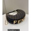 Fendi Brown FF fabric Fendigraphy Medium Hobo Bag Black 2022