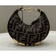 Fendi Brown FF fabric Nano Fendigraphy Hobo Bag Charm Coffee 2022