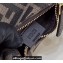 Fendi Brown FF fabric Nano Fendigraphy Hobo Bag Charm Coffee 2022