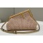 Fendi First Small Beige raffia macrame Bag 2022