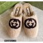 Gucci Interlocking G shearling flat slippers Beige 2022