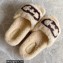 Gucci Interlocking G shearling slides Beige 2022
