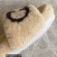 Gucci Interlocking G shearling slides Beige 2022