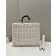 Fendi Sunshine Medium Shopper Tote Bag Two-toned perforated leather 2022