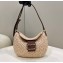 Fendi Small Croissant Bag Beige raffia 2022