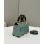 Fendi By The Way Mini Boston Bag Mint Green with rigid plexiglass handles 2022