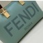 Fendi By The Way Mini Boston Bag Mint Green with rigid plexiglass handles 2022