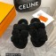 Hermes woolskin Chypre sandals Black 2022