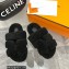 Hermes woolskin Chypre sandals Black 2022