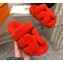 Hermes woolskin Chypre sandals Red 2022