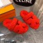 Hermes woolskin Chypre sandals Red 2022