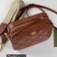Gucci GG matelassé leather shoulder bag ‎702234 Brown 2022