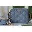 Gucci GG matelassé leather shoulder bag ‎702234 Gray 2022