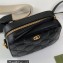 Gucci GG matelassé leather shoulder bag ‎702234 Black 2022