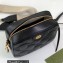 Gucci GG matelassé leather shoulder bag ‎702234 Black 2022