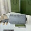 Gucci GG matelassé leather top handle bag ‎702251 Gray 2022