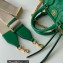 Gucci GG matelassé leather top handle bag ‎702251 Green 2022