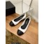 Chanel Pearl Around Heel Ballerinas Leather White 2022