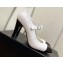 Chanel Heel 9.5cm Open Shoes G39110 Leather White 2022