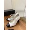 Chanel Heel 9.5cm Open Shoes G39110 Leather White 2022