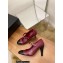 Chanel Heel 9.5cm Open Shoes G39110 Leather  Burgundy 2022