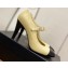 Chanel Heel 9.5cm Open Shoes G39110 Leather Beige 2022