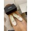 Chanel Heel Logo Tweed Loafers White 2022