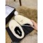 Chanel Shearling Jewel CC Logo Mules White 2022