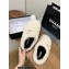 Chanel Shearling Jewel CC Logo Mules White 2022
