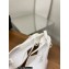 Chanel Heel Crystal CC Logo Satin Slingbacks White 2022