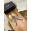 Chanel Heel Crystal Camellia CC Logo Satin Mules Beige 2022