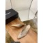 Chanel Heel Crystal Camellia CC Logo Satin Mules Beige 2022