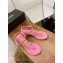 Chanel Heel Jewel CC Logo Thong Sandals G36402 Tweed Pink 2022