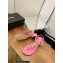 Chanel Heel Jewel CC Logo Thong Sandals G36402 Tweed Pink 2022