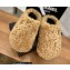 Chanel Shearling Jewel CC Logo Mules Brown 2022