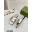 Gucci logo with star leather slides 694858 Silver 2022