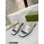 Gucci logo with star leather slides 694858 Silver 2022