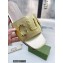 Gucci logo with star leather slides 694858 Gold 2022