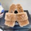 Versace Heel 7cm La Medusa Shearling Mules Brown 2022