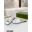 Gucci logo with star leather slides 694858 White 2022
