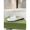 Gucci logo with star leather slides 694858 White 2022