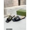 Gucci logo with star leather slides 694858 Black 2022