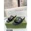 Gucci logo with star leather slides 694858 Black 2022
