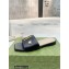 Gucci logo with star leather slides 694858 Black 2022