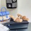 Versace Heel 7cm La Medusa Shearling Mules Brown 2022