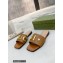 Gucci logo with star leather slides 694858 Brown 2022