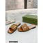Gucci logo with star leather slides 694858 Brown 2022