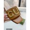 Gucci logo with star leather slides 694858 Brown 2022